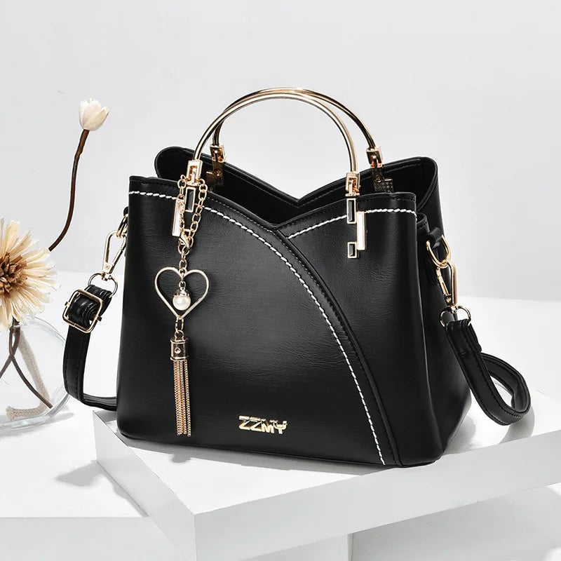 Luxury Grid PU Shoulder Bag – Curated by Zorafort
