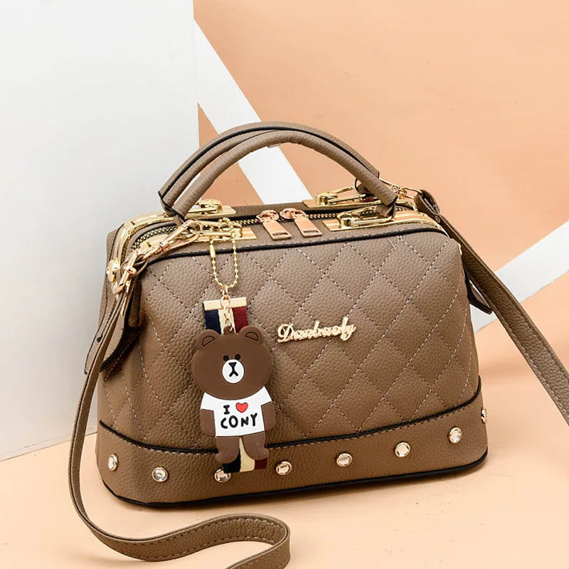High Quality Rivet Decoration Women's Bag 2024 New Trendy Ladies Shoulder Bag Luxury Designer Womens Handbag Crossbody Bags