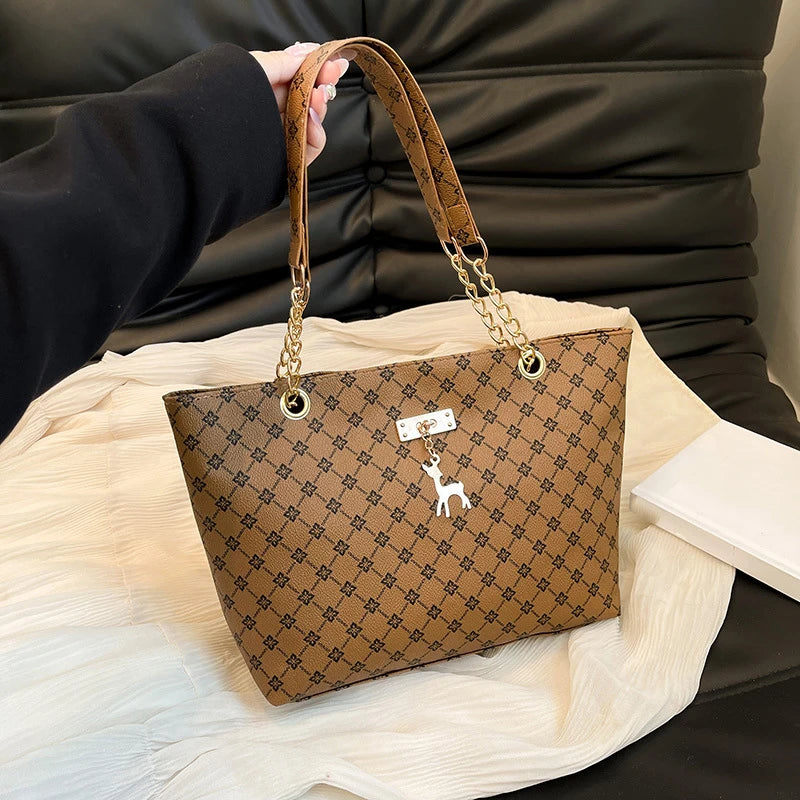 Plaid Tassel Shoulder Tote – Curated by Zorafort
