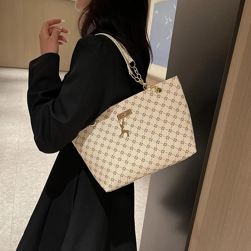 Plaid Tassel Shoulder Tote – Curated by Zorafort