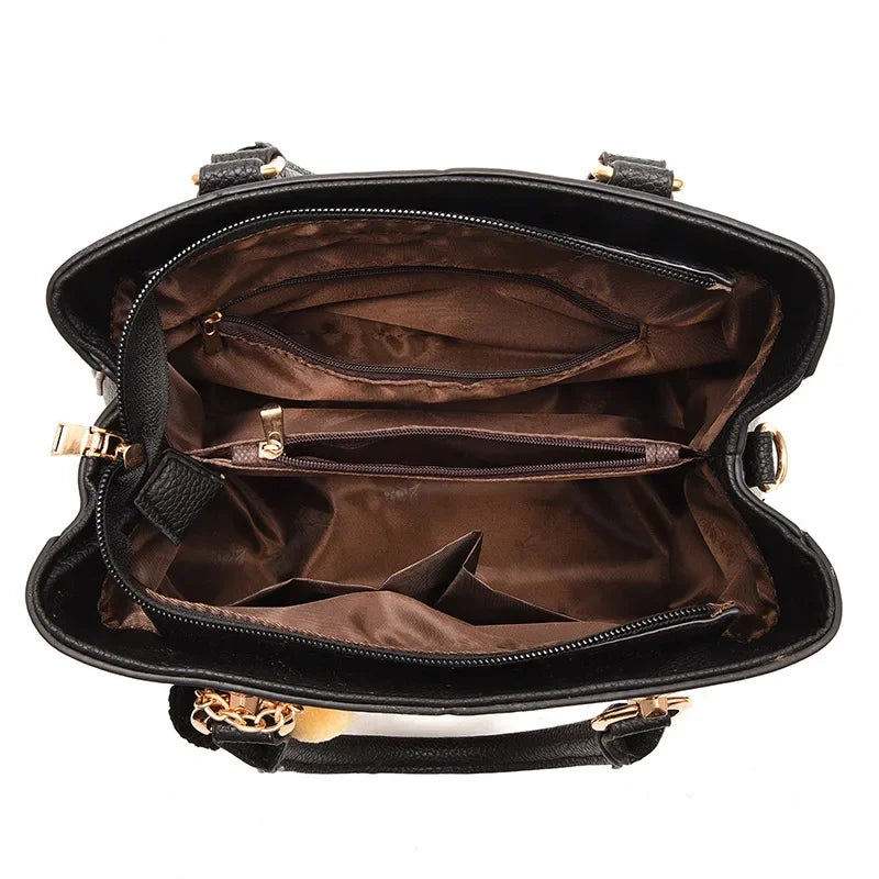 Dual Style PU Leather Tote & Shoulder Bag – curated by Zorafort