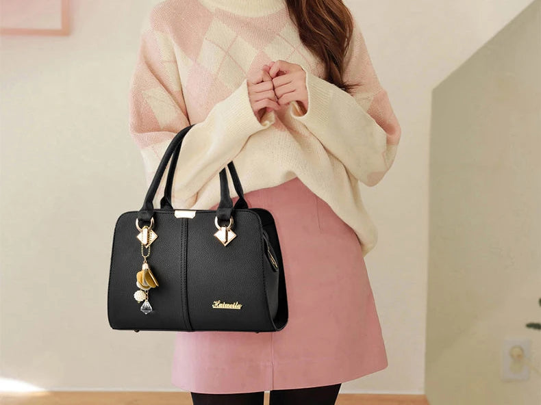 Dual Style PU Leather Tote & Shoulder Bag – curated by Zorafort