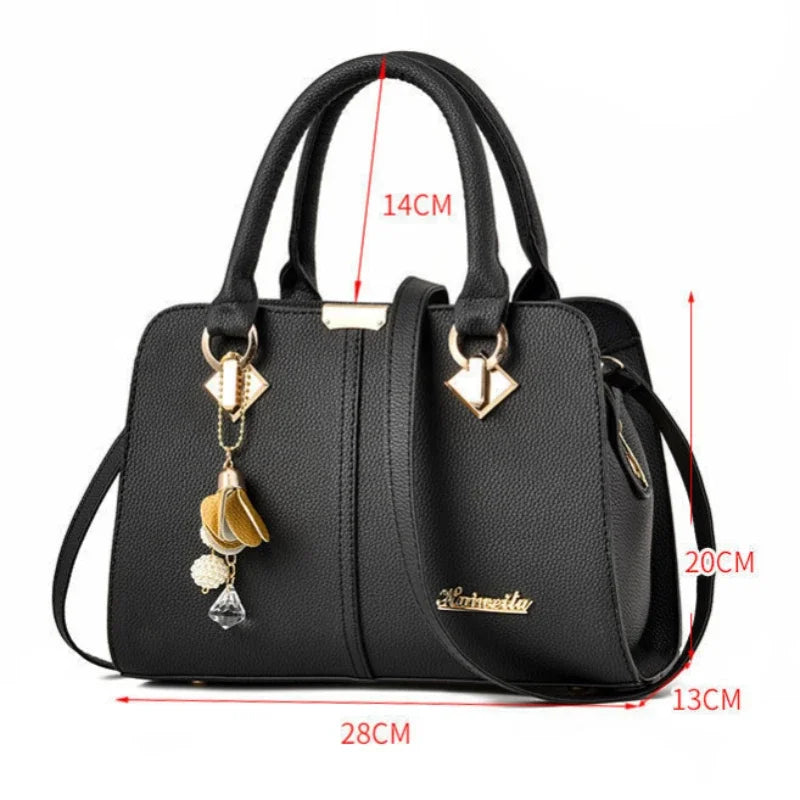 Dual Style PU Leather Tote & Shoulder Bag – curated by Zorafort
