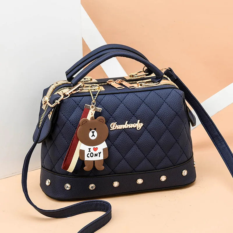 High Quality Rivet Decoration Women's Bag 2024 New Trendy Ladies Shoulder Bag Luxury Designer Womens Handbag Crossbody Bags