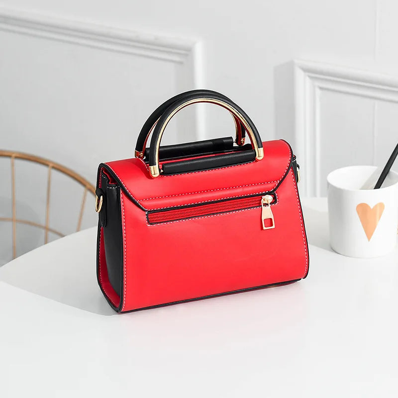 Elegant Color-Blocked PU Leather Crossbody Wallet – curated by Zorafort