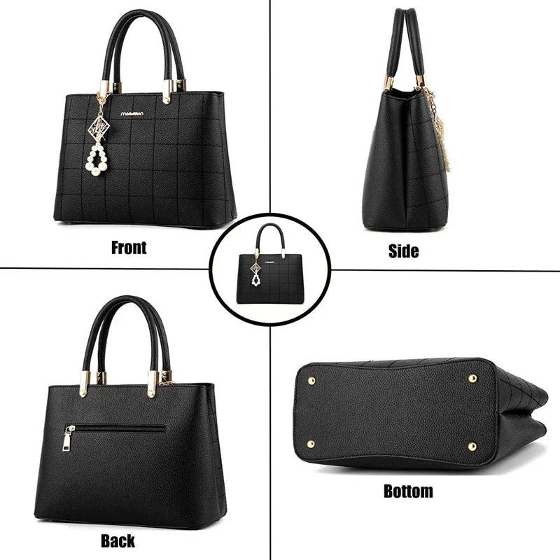 Elegant PU Tote Shoulder Bag – Curated by Zorafort