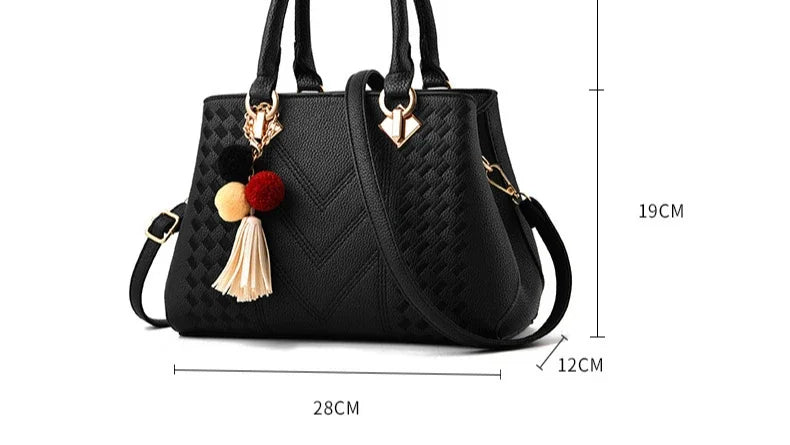 Dual Style PU Leather Tote & Shoulder Bag – curated by Zorafort