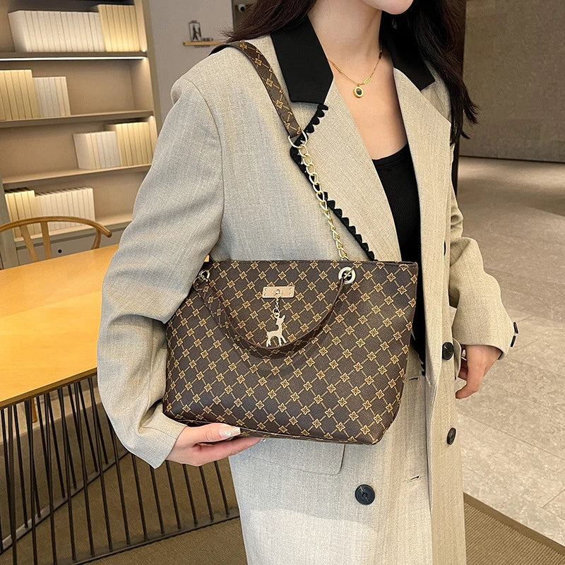Plaid Tassel Shoulder Tote – Curated by Zorafort