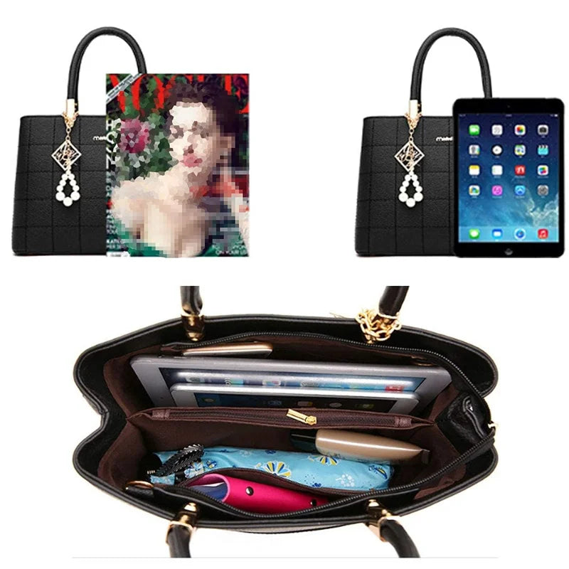 Elegant PU Tote Shoulder Bag – Curated by Zorafort