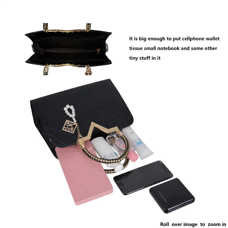 Elegant PU Tote Shoulder Bag – Curated by Zorafort