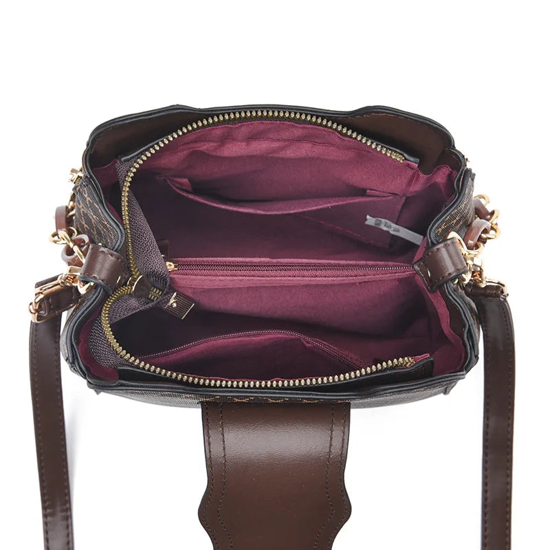 Geometric PU Leather Bucket Bag – curated by Zorafort