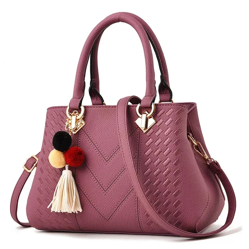 Dual Style PU Leather Tote & Shoulder Bag – curated by Zorafort