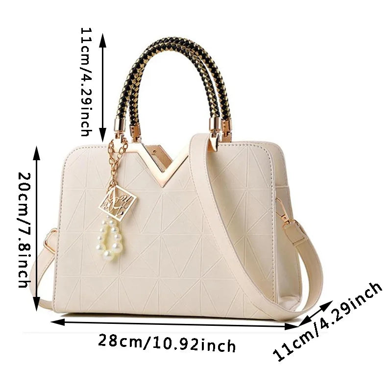 Elegant PU Tote Shoulder Bag – Curated by Zorafort