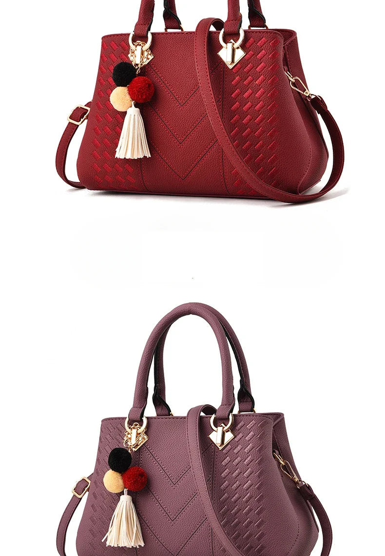 Dual Style PU Leather Tote & Shoulder Bag – curated by Zorafort