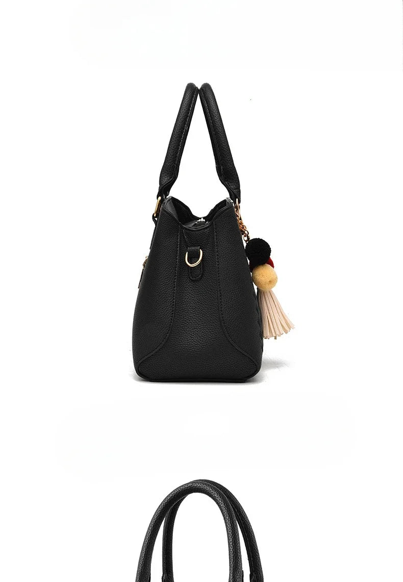 Dual Style PU Leather Tote & Shoulder Bag – curated by Zorafort