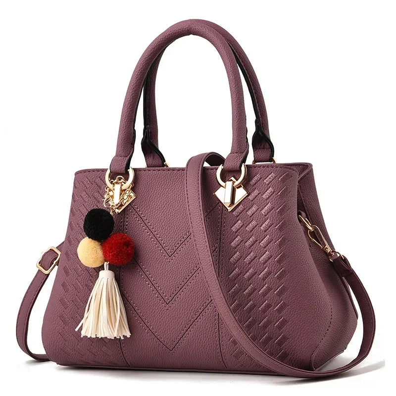 Dual Style PU Leather Tote & Shoulder Bag – curated by Zorafort