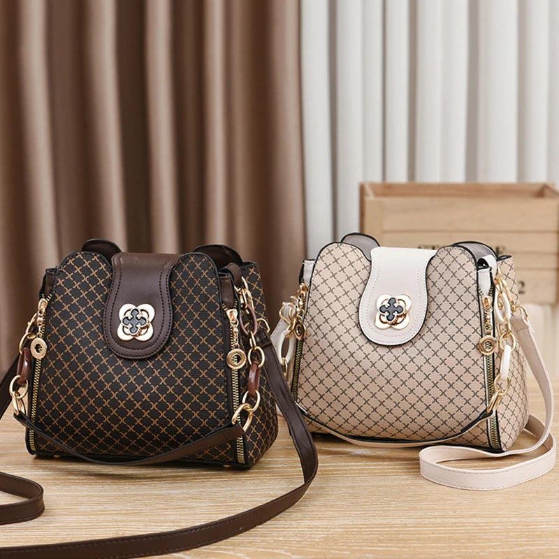 Geometric PU Leather Bucket Bag – curated by Zorafort