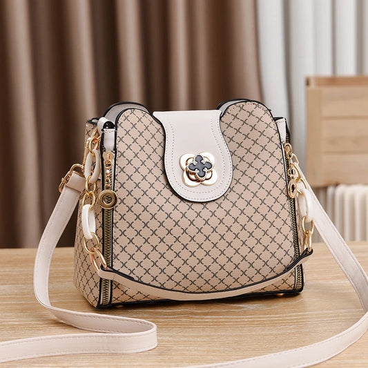 Geometric PU Leather Bucket Bag – curated by Zorafort