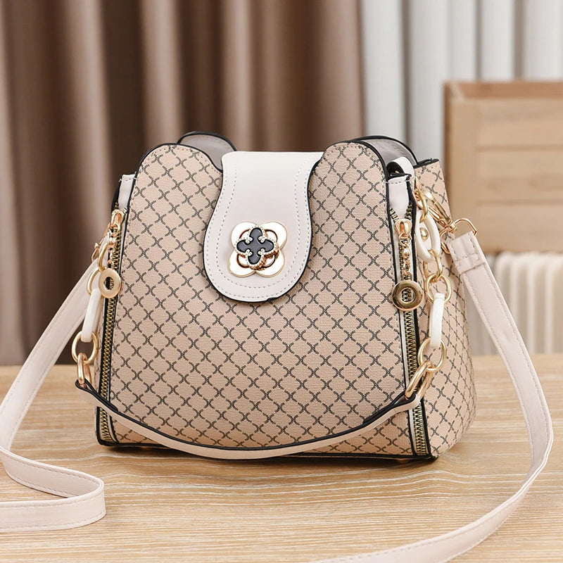 Geometric PU Leather Bucket Bag – curated by Zorafort