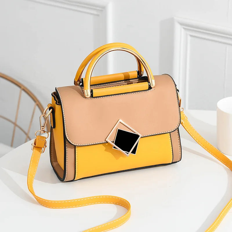 Elegant Color-Blocked PU Leather Crossbody Wallet – curated by Zorafort