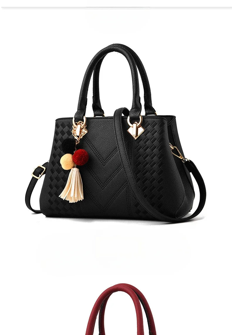 Dual Style PU Leather Tote & Shoulder Bag – curated by Zorafort