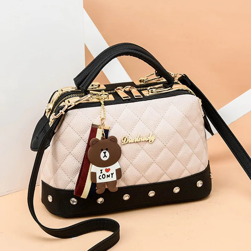 High Quality Rivet Decoration Women's Bag 2024 New Trendy Ladies Shoulder Bag Luxury Designer Womens Handbag Crossbody Bags