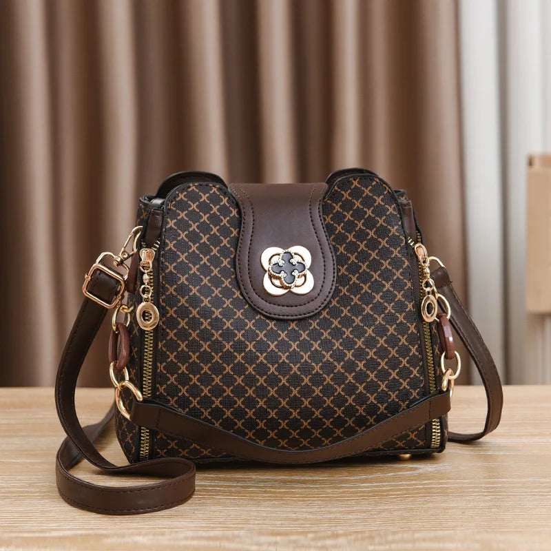 Geometric PU Leather Bucket Bag – curated by Zorafort