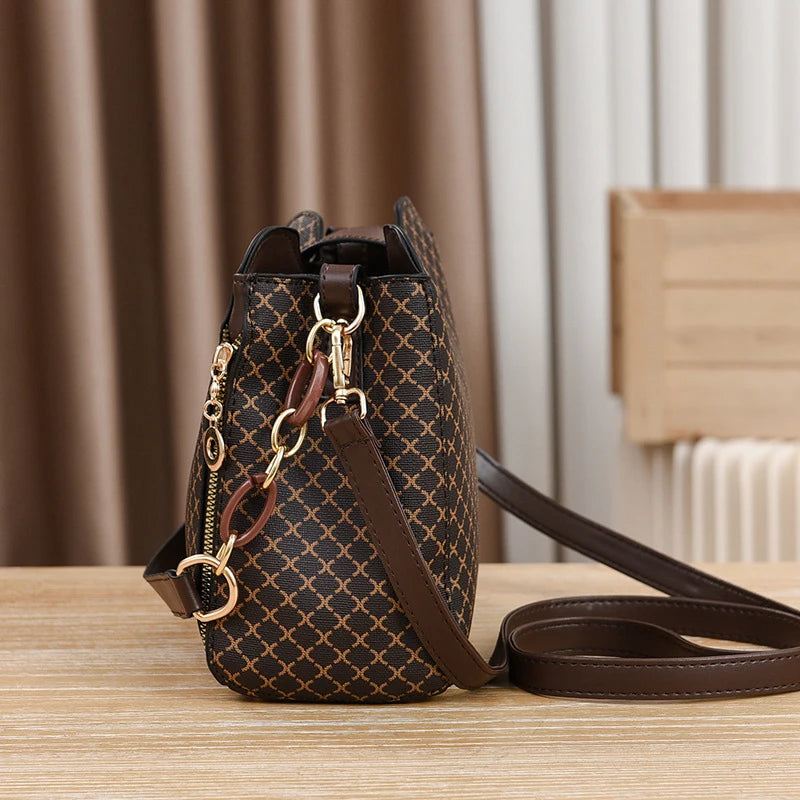 Geometric PU Leather Bucket Bag – curated by Zorafort