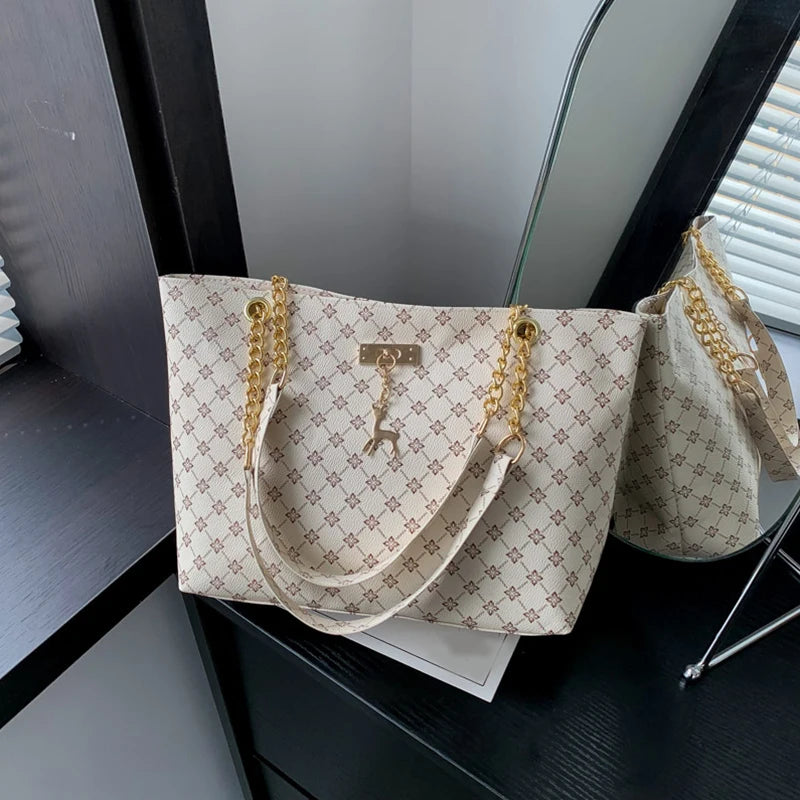 Plaid Tassel Shoulder Tote – Curated by Zorafort