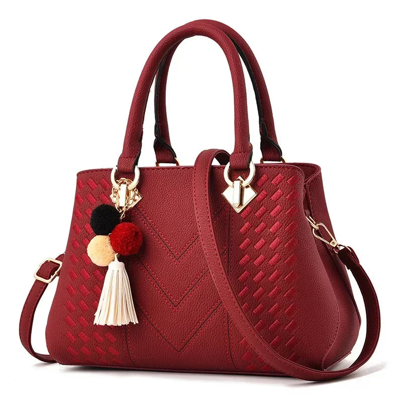 Dual Style PU Leather Tote & Shoulder Bag – curated by Zorafort