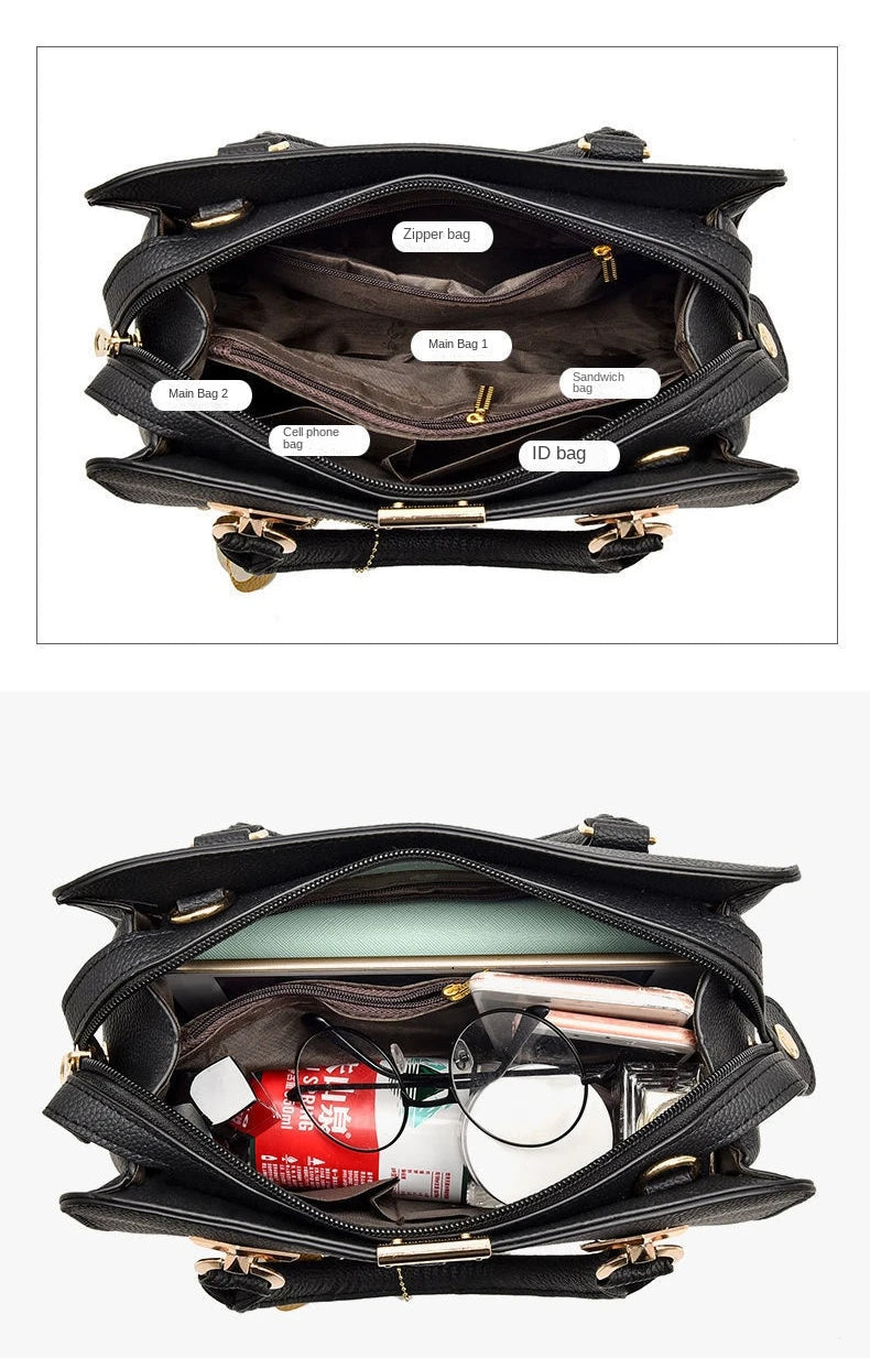 Dual Style PU Leather Tote & Shoulder Bag – curated by Zorafort