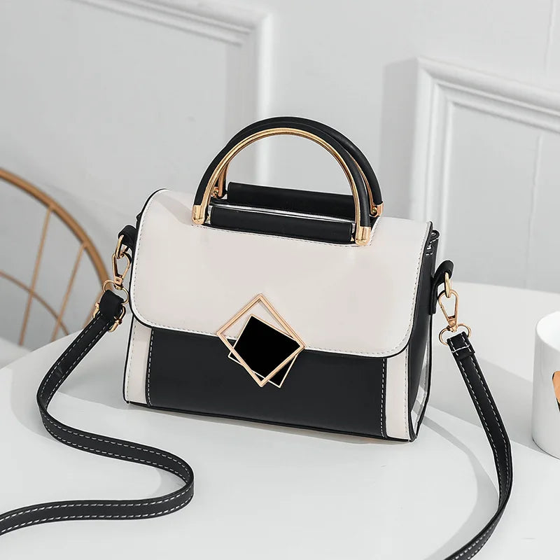 Elegant Color-Blocked PU Leather Crossbody Wallet – curated by Zorafort