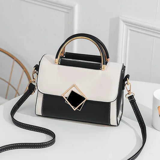 Elegant Color-Blocked PU Leather Crossbody Wallet – curated by Zorafort
