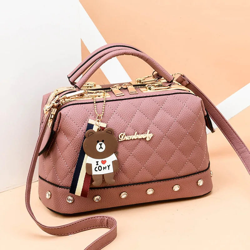High Quality Rivet Decoration Women's Bag 2024 New Trendy Ladies Shoulder Bag Luxury Designer Womens Handbag Crossbody Bags