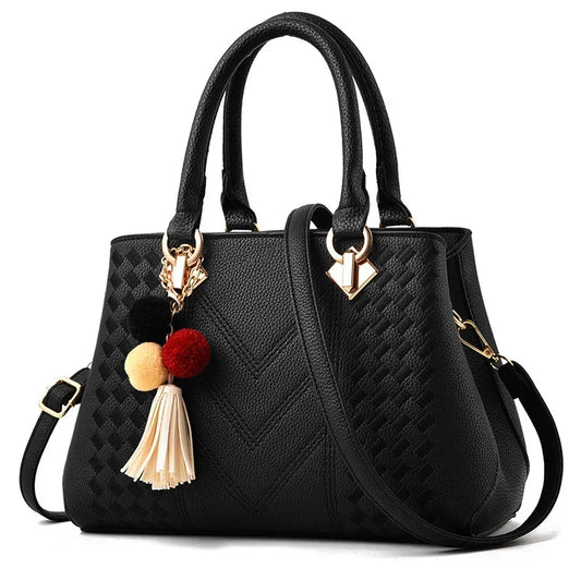 Dual Style PU Leather Tote & Shoulder Bag – curated by Zorafort